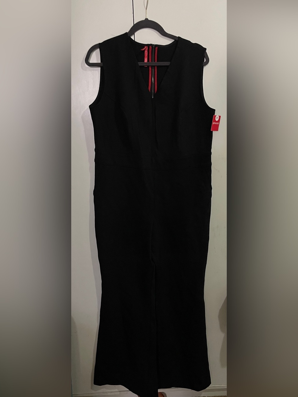 SPANX Black Sleeveless V-Neck Tailored Jumpsuit - Picture 5 of 8